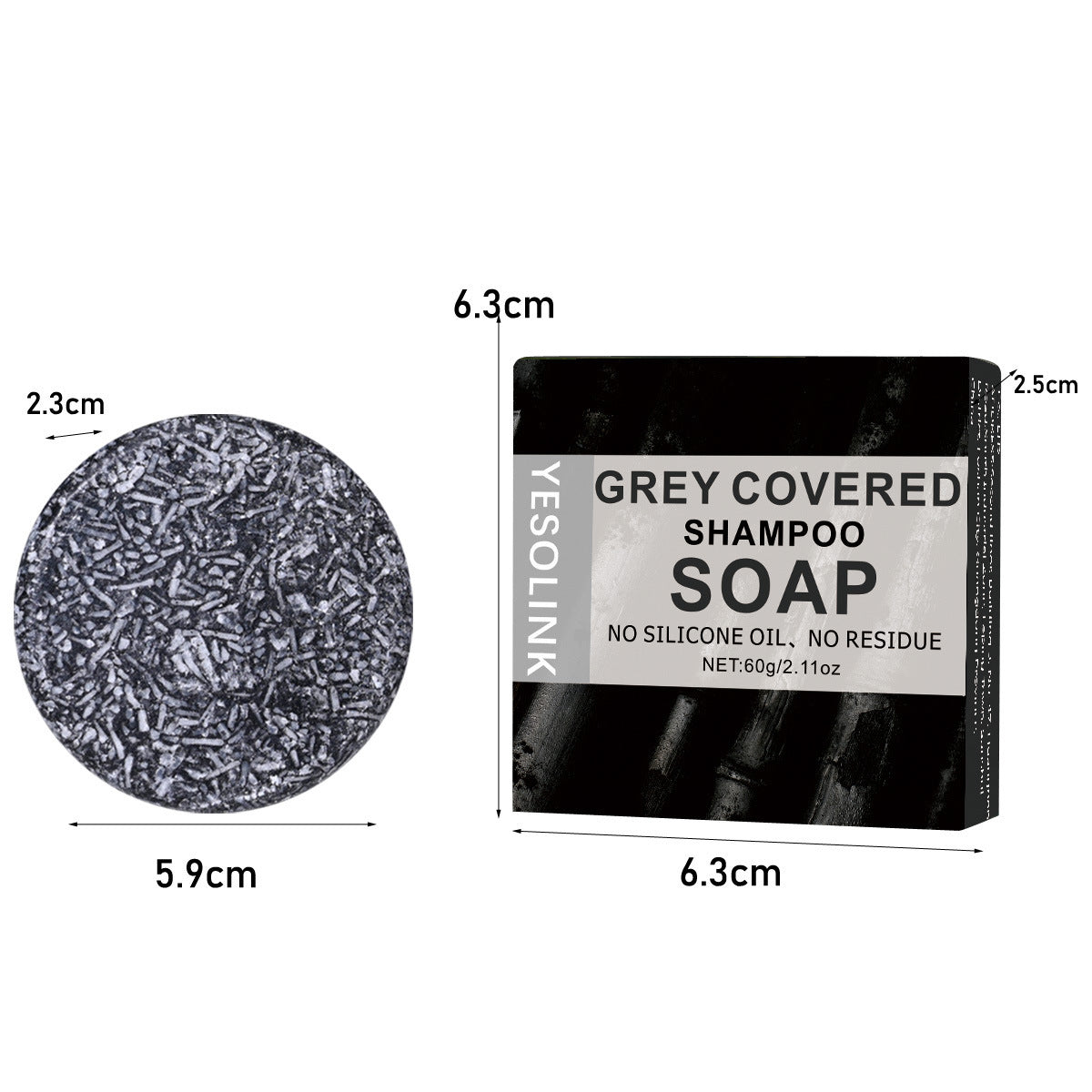 Polygonum Multiflorum Black Sesame Bamboo Charcoal Shampoo Soap