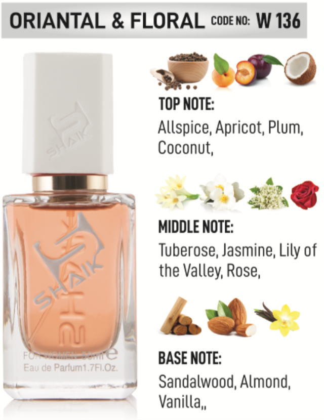 Shaik - 136 - Allspice, Tuberose, Sandalwood - Shaik Perfume