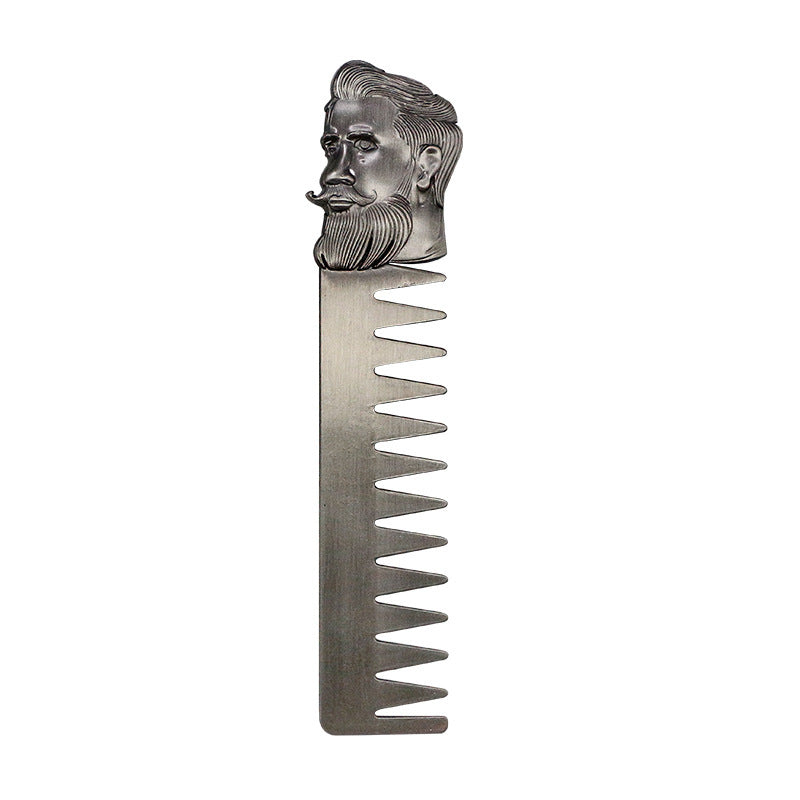 Zinc Alloy Electroplated Bronze Retro Oil Hair Comb Wide Tooth Comb