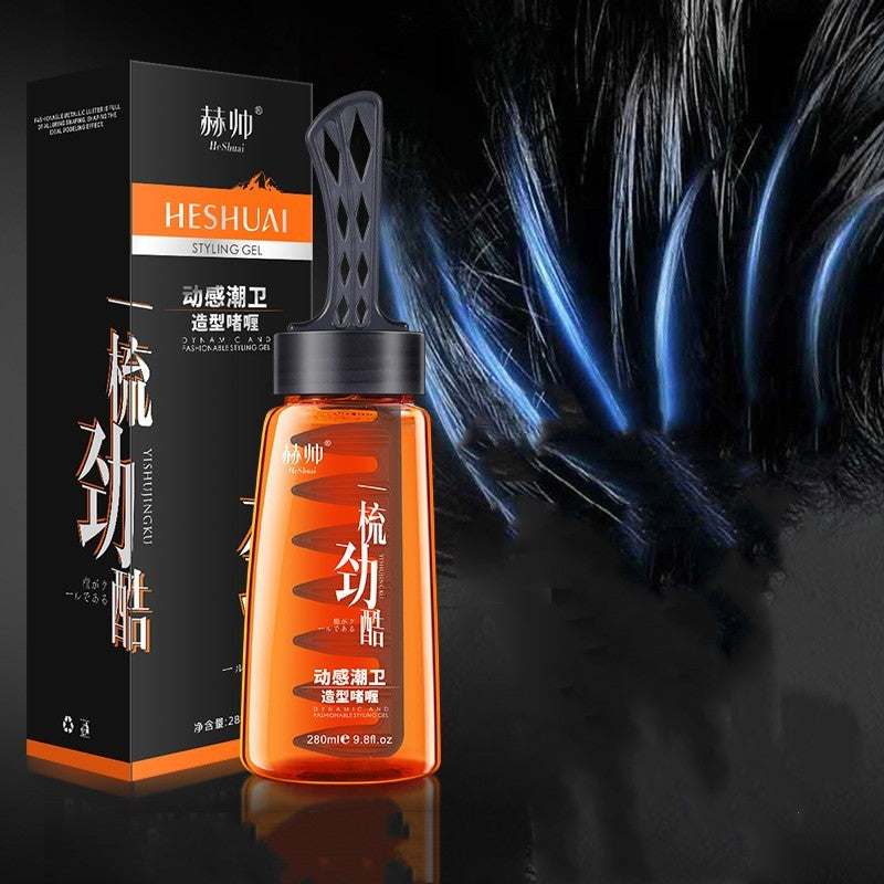 Men's Oil Head Hair Gel Pomade Hair-styling Gel Comb