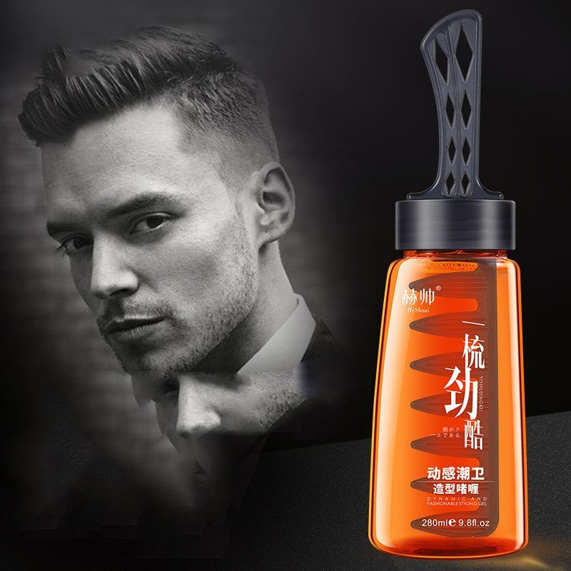 Men's Oil Head Hair Gel Pomade Hair-styling Gel Comb