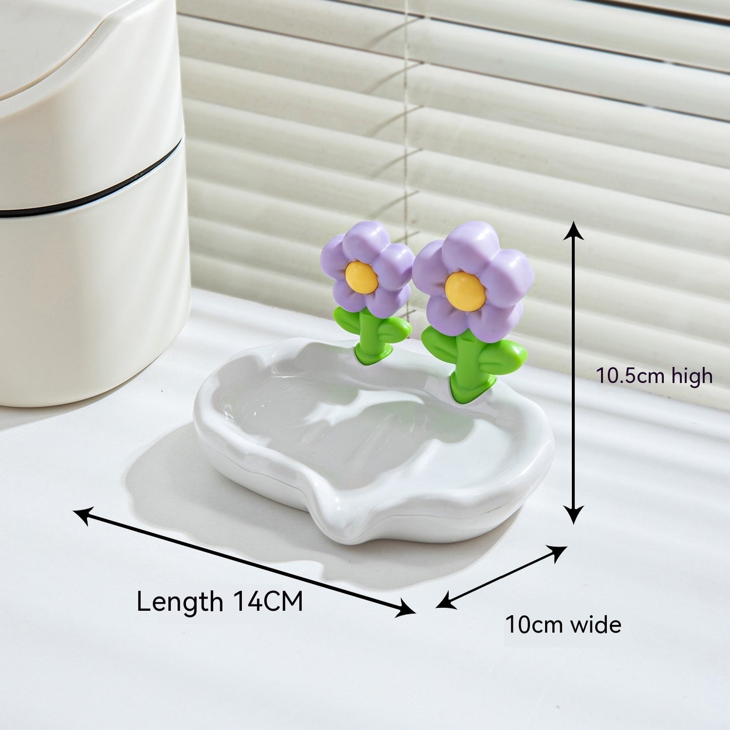 Draining Flowers Soap Dish Home Creative