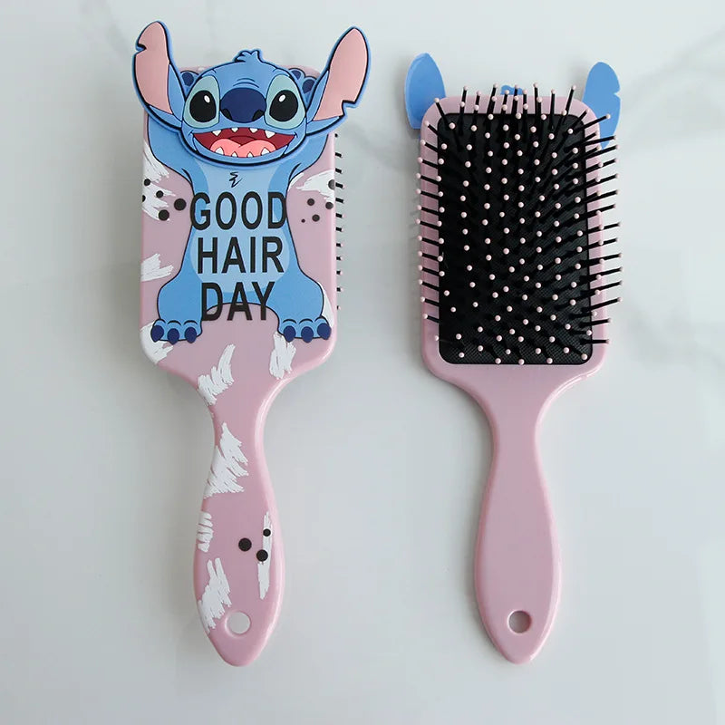 Miniso Disney  Lilo & Stitch  Air Cushion Massage Combs Stitch Minnie Mickey Mouse Comb Hair Brush Hairdressing Tool Kids Gift