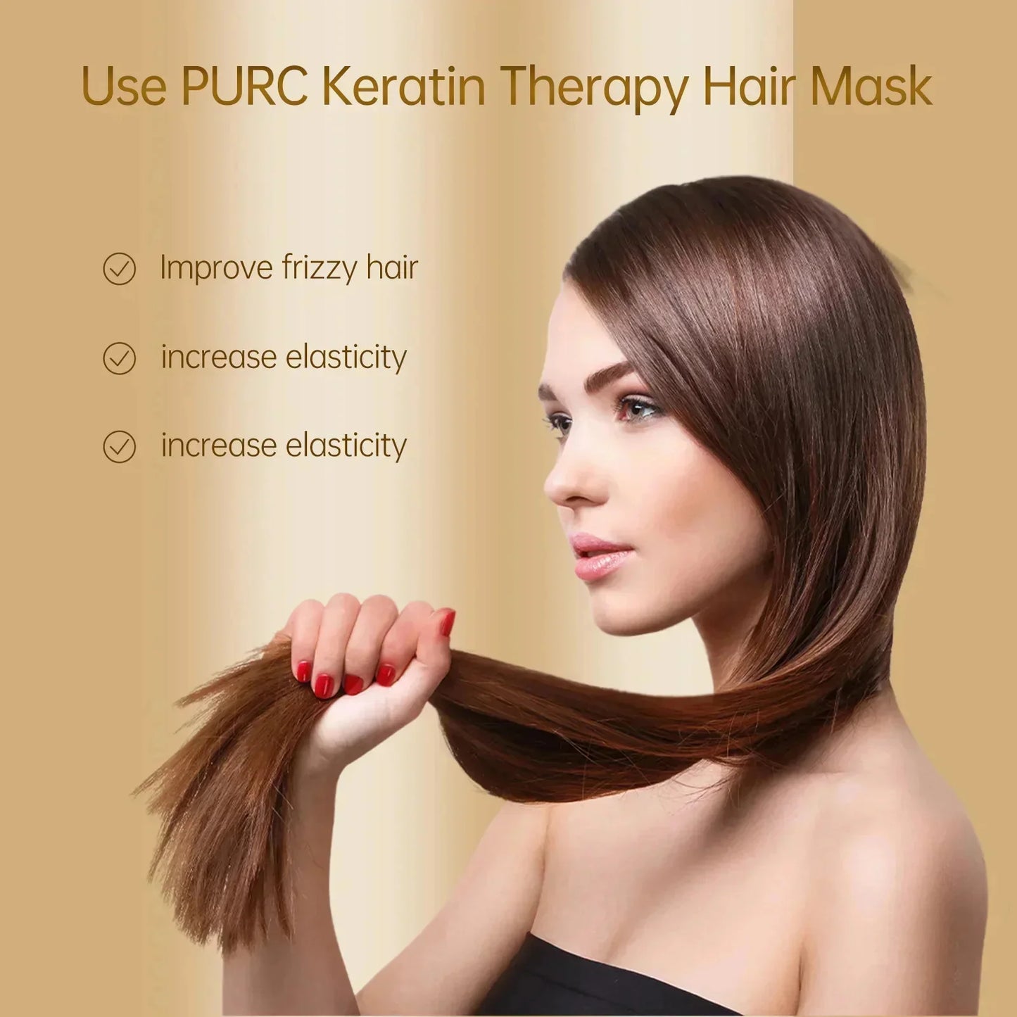 PURC Keratin Hair Mask Smoothing Straightenig Soft Repair Drying Damaged Frizz Hair Professional Women Nourish Hair Care Product