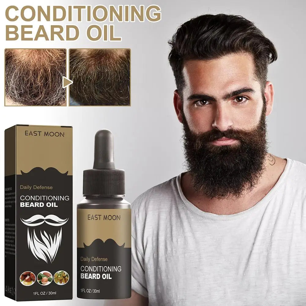 30ml Beard Oil Moisturizing Mustaches Conditioner Oil Strengthens Mustaches Nourishing Beards Smooth Shine Soften Beard N6J7