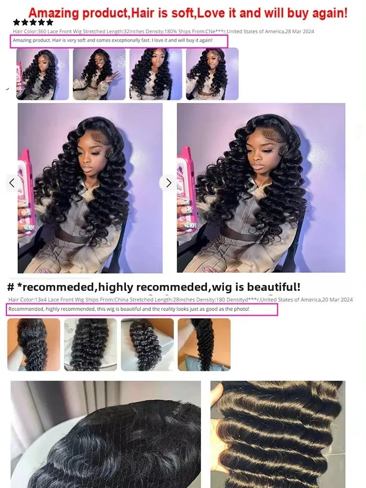 Wholesale 8-40 Inches Loose Deep Wave Bundles 100% Human Hair Bundles 30 40 Peruvian Remy Hair Deep Curly 1/3/4 Bundles Deals