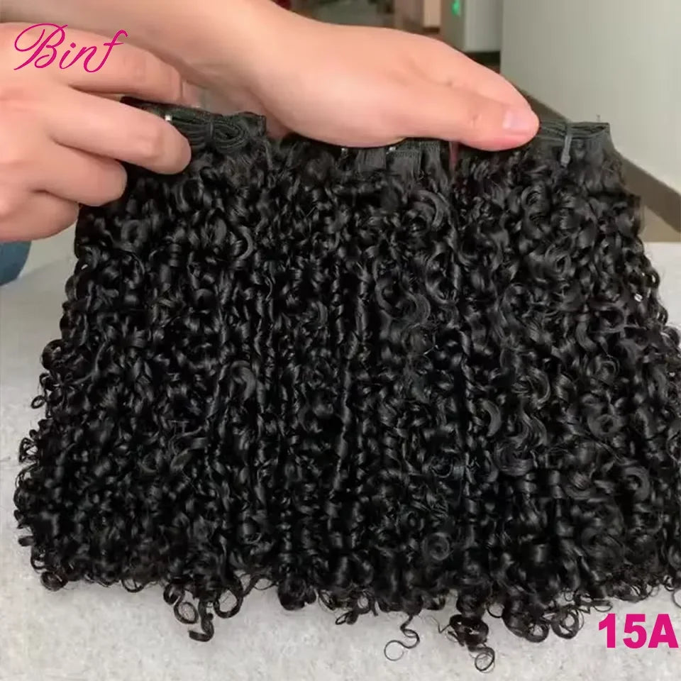 15A Burmese Pixie Curls Human Hair Bundles Deals Vietnamese Raw Human Hair Weave 1/3/4 Bundles Ocean Spiral Curly Human Hair