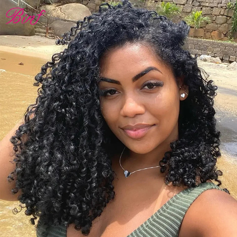 Pixie Curly Human Hair Bundles Deep Curly Hair Bundles Brazilian Raw Hair Weaving 8-40 Inch Human Hair Loose Deep Wave Bundles