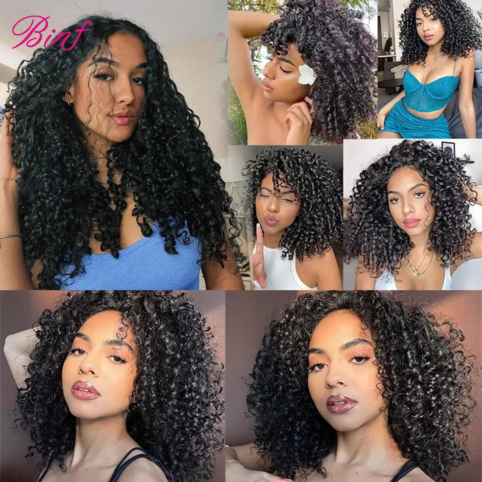 Pixie Curly Human Hair Bundles Deep Curly Hair Bundles Brazilian Raw Hair Weaving 8-40 Inch Human Hair Loose Deep Wave Bundles