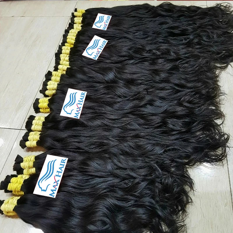 Body Wave Curly Human Hair Bulk Extension 100% Unprocessed Natural Fusion Virgin Human Hair Bundles No Weft For Braiding 30 Inch