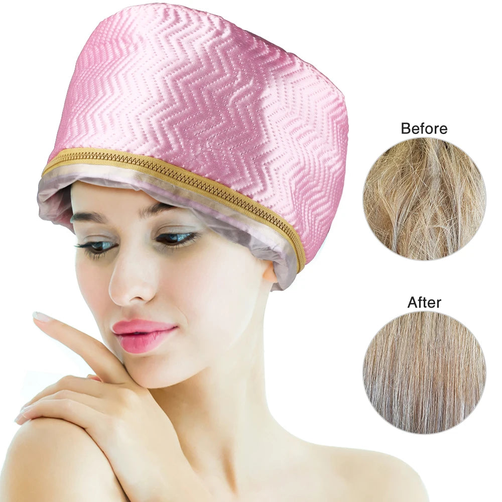 Electric Hair Cap Hat Salon Spa Steamer Hair Thermal Treatment Nourishing Hair Mask Baking Oil Cap Hair Dryer Heat Hat Hair Care