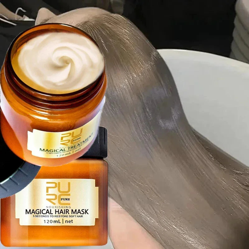 120ml Keratine Magical Hair Mask Protein Straighten Repair Dry Frizzy Damaged Cream Pro Soft Smooth Shiny Deep Moisturizing Care