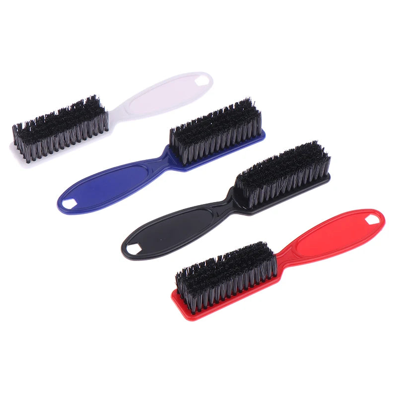 Small Beard Styling Brush Logo Professional Shave Beard Brush Barber Vintage Oil Head Shape Carving Cleaning Brush