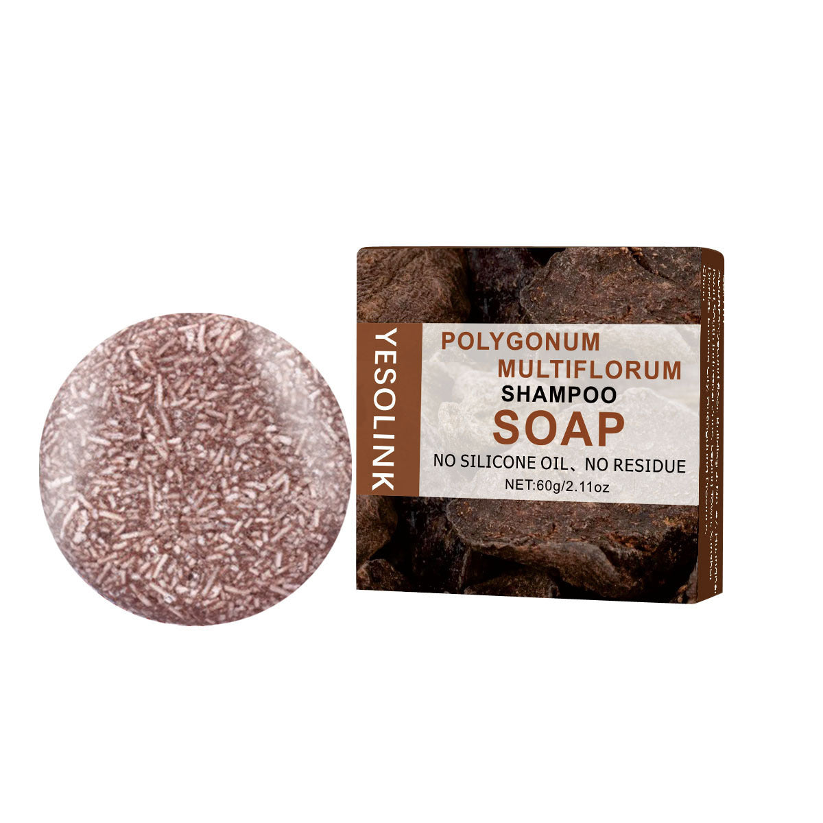 Polygonum Multiflorum Black Sesame Bamboo Charcoal Shampoo Soap