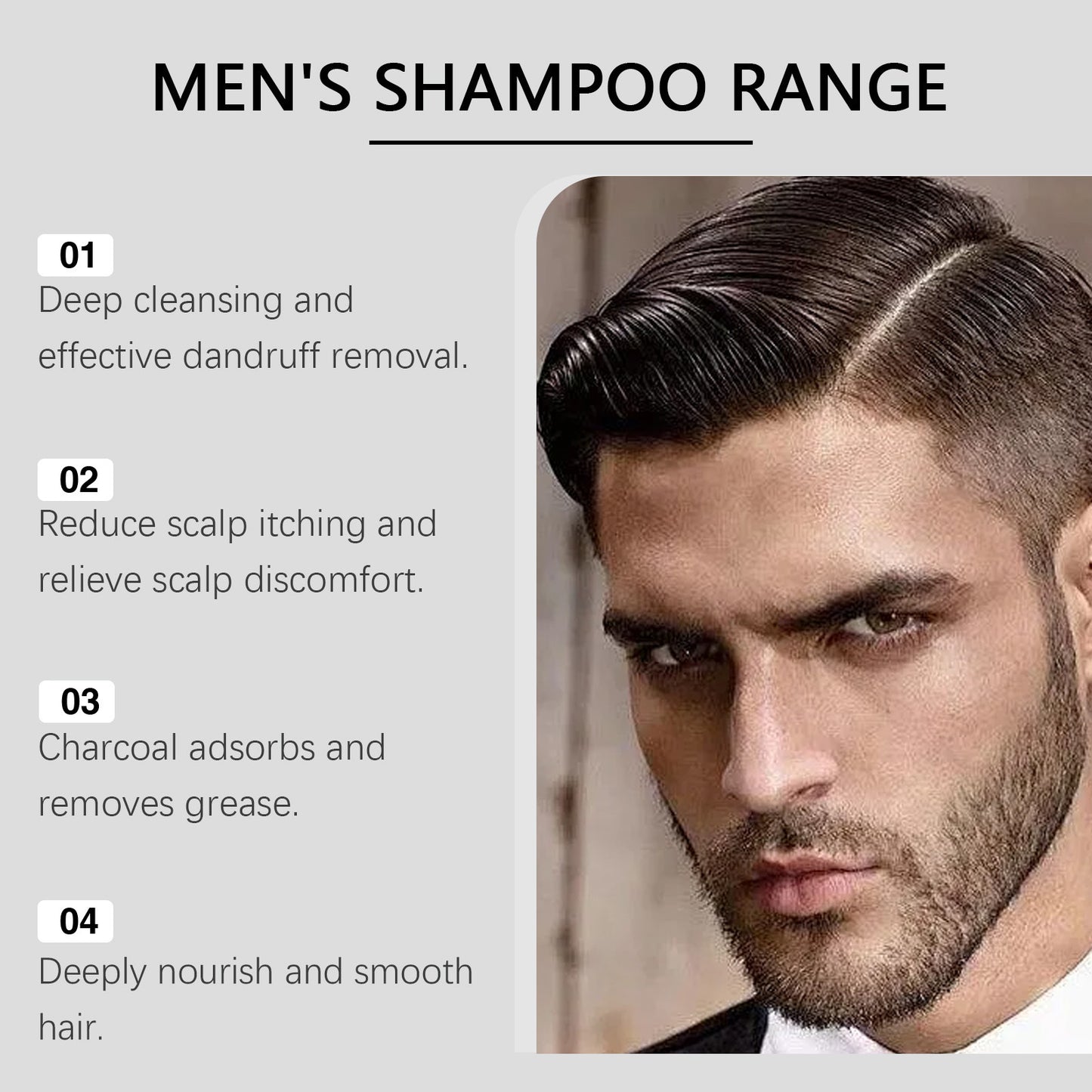 Men's Shampoo Series Daily Cleaning Deep Clean Silky Shiny Cool Shampoo