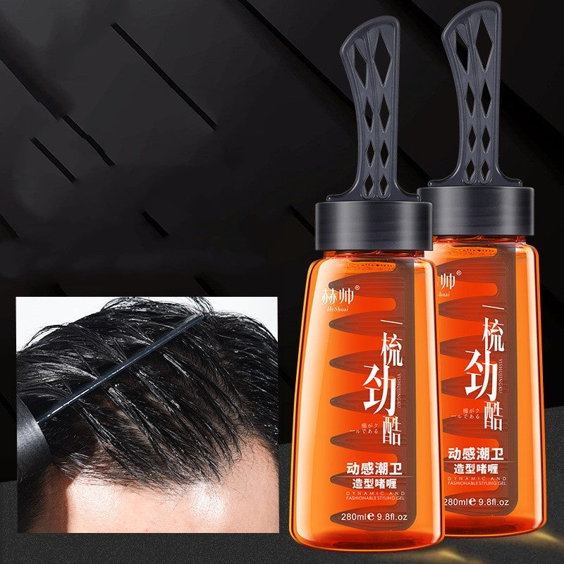 Men's Oil Head Hair Gel Pomade Hair-styling Gel Comb