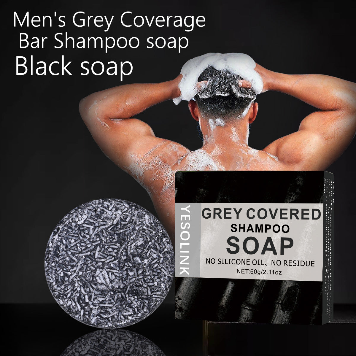 Polygonum Multiflorum Black Sesame Bamboo Charcoal Shampoo Soap